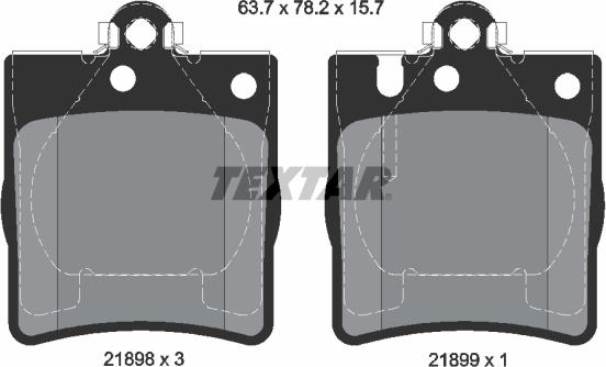 Textar 2189803 - Bremžu uzliku kompl., Disku bremzes www.autospares.lv