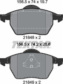 Textar 2184802 - Brake Pad Set, disc brake www.autospares.lv