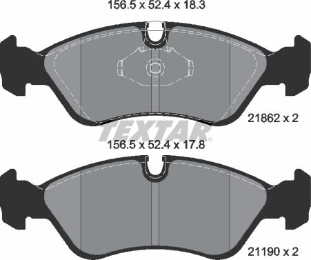 Textar 89003900 - Bremžu komplekts, Disku bremzes www.autospares.lv