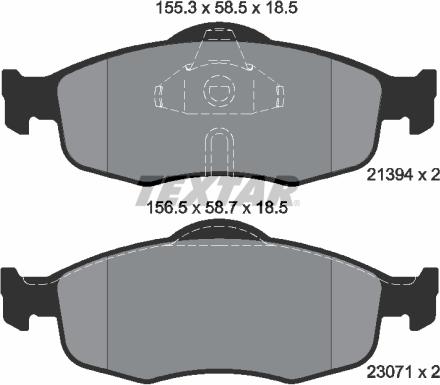 Textar 2139408 - Тормозные колодки, дисковые, комплект www.autospares.lv