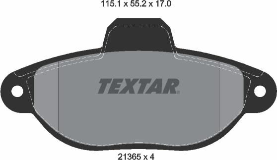 Textar 2136502 - Brake Pad Set, disc brake www.autospares.lv