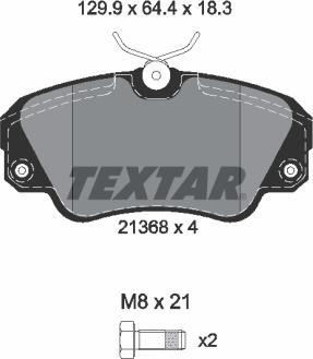 Textar 2136801 - Brake Pad Set, disc brake www.autospares.lv