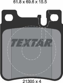 Textar 2130504 - Bremžu uzliku kompl., Disku bremzes www.autospares.lv