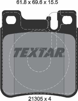 Textar 2130581 - Bremžu uzliku kompl., Disku bremzes www.autospares.lv