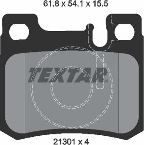 Textar 2130103 - Bremžu uzliku kompl., Disku bremzes www.autospares.lv