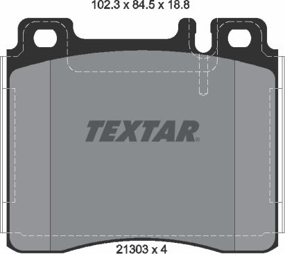 Textar 2130304 - Bremžu uzliku kompl., Disku bremzes www.autospares.lv