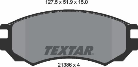 Textar 2138603 - Bremžu uzliku kompl., Disku bremzes autospares.lv