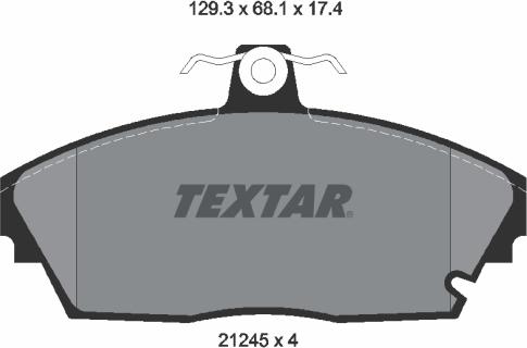 Textar 2124502 - Brake Pad Set, disc brake www.autospares.lv