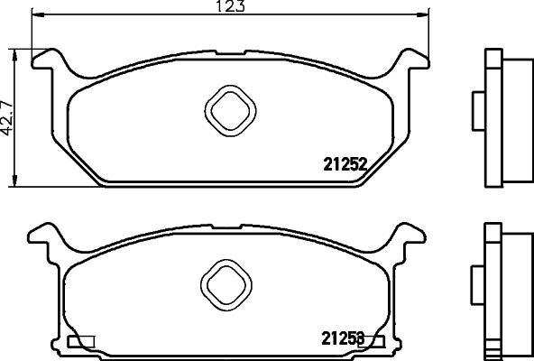 Textar 2125202 - Bremžu uzliku kompl., Disku bremzes www.autospares.lv