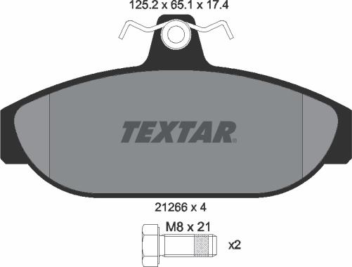 Textar 2126601 - Bremžu uzliku kompl., Disku bremzes www.autospares.lv