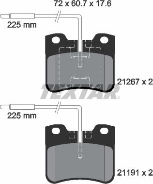 Textar 2126702 - Bremžu uzliku kompl., Disku bremzes www.autospares.lv