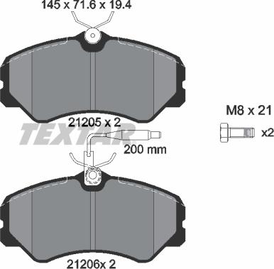 Textar 89010300 - Дисковый тормозной механизм, комплект www.autospares.lv