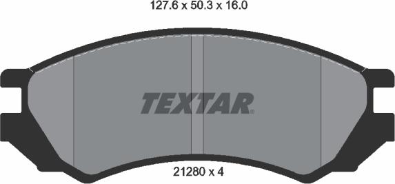 Textar 2128002 - Bremžu uzliku kompl., Disku bremzes www.autospares.lv