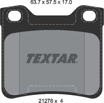 Textar 2127803 - Bremžu uzliku kompl., Disku bremzes www.autospares.lv