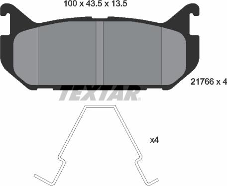 Textar 2176603 - Bremžu uzliku kompl., Disku bremzes www.autospares.lv