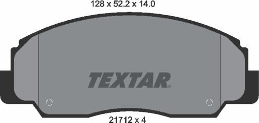 Textar 2171201 - Bremžu uzliku kompl., Disku bremzes autospares.lv