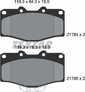 Textar 2178401 - Bremžu uzliku kompl., Disku bremzes www.autospares.lv