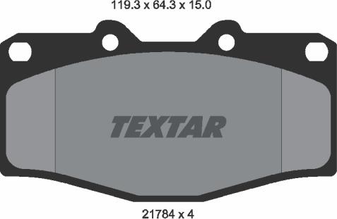 Textar 2178403 - Bremžu uzliku kompl., Disku bremzes www.autospares.lv