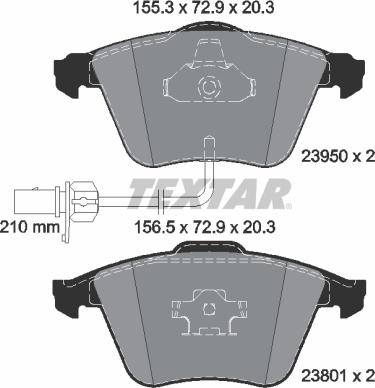 Textar 2395001 - Тормозные колодки, дисковые, комплект www.autospares.lv