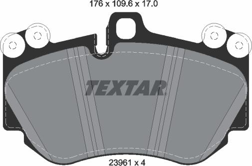 Textar 2396101 - Bremžu uzliku kompl., Disku bremzes www.autospares.lv