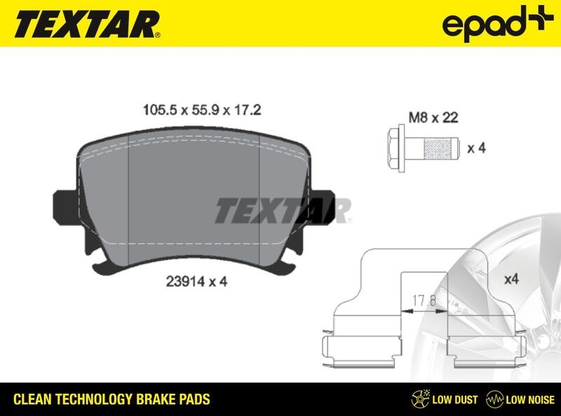 Textar 2391401CP - Тормозные колодки, дисковые, комплект www.autospares.lv