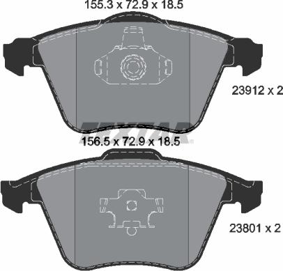 Textar 2391201 - Тормозные колодки, дисковые, комплект www.autospares.lv