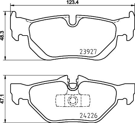 Textar 2392706 - Bremžu uzliku kompl., Disku bremzes autospares.lv