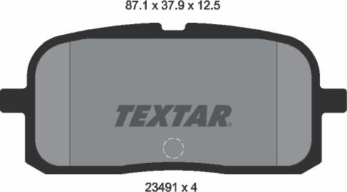 Textar 2349101 - Тормозные колодки, дисковые, комплект www.autospares.lv