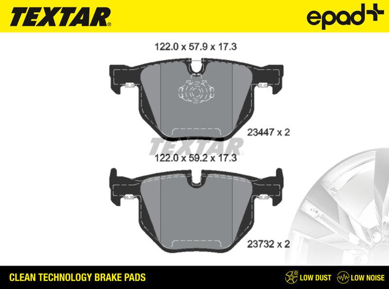 Textar 2344704CP - Bremžu uzliku kompl., Disku bremzes www.autospares.lv