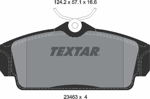 Textar 2346302 - Bremžu uzliku kompl., Disku bremzes autospares.lv