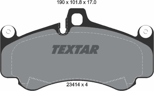 Textar 2341401 - Bremžu uzliku kompl., Disku bremzes www.autospares.lv