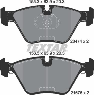 Textar 2347402 - Тормозные колодки, дисковые, комплект www.autospares.lv