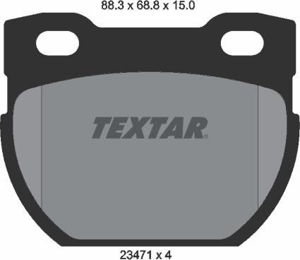 Textar 2347101 - Bremžu uzliku kompl., Disku bremzes www.autospares.lv