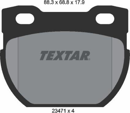 Textar 2347103 - Bremžu uzliku kompl., Disku bremzes www.autospares.lv