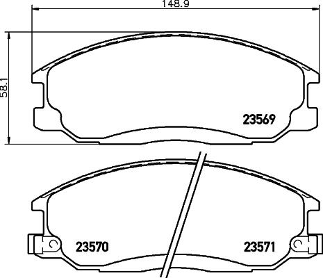 Textar 2356904 - Bremžu uzliku kompl., Disku bremzes www.autospares.lv