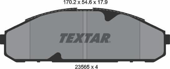 Textar 2356501 - Bremžu uzliku kompl., Disku bremzes www.autospares.lv