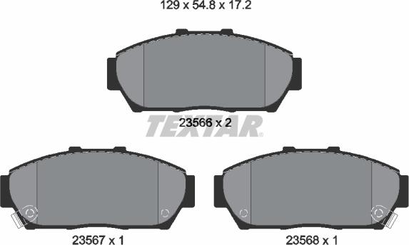 Textar 2356601 - Brake Pad Set, disc brake www.autospares.lv