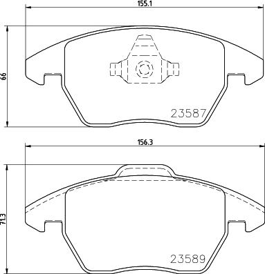 Textar 2358709 - Bremžu uzliku kompl., Disku bremzes autospares.lv