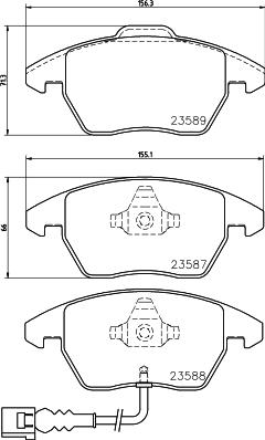 Textar 2358708 - Bremžu uzliku kompl., Disku bremzes autospares.lv