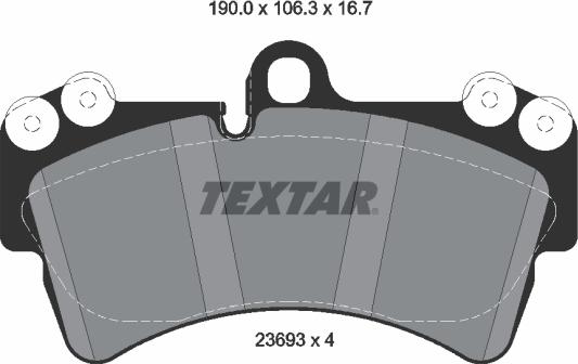 Textar 2369302 - Bremžu uzliku kompl., Disku bremzes www.autospares.lv