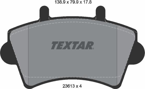 Textar 2361301 - Bremžu uzliku kompl., Disku bremzes autospares.lv