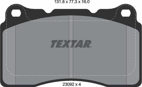 Textar 2309203 - Bremžu uzliku kompl., Disku bremzes www.autospares.lv