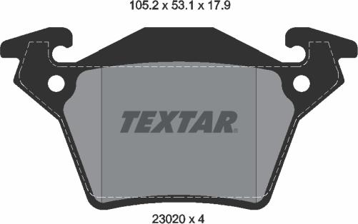 Textar 2302001 - Brake Pad Set, disc brake www.autospares.lv