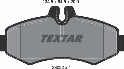 Textar 2302201 - Brake Pad Set, disc brake www.autospares.lv