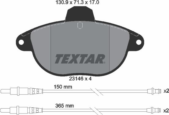 Textar 89013700 - Дисковый тормозной механизм, комплект www.autospares.lv