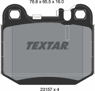 Textar 2315781 - Тормозные колодки, дисковые, комплект www.autospares.lv