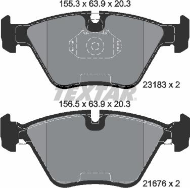 Textar 2318302 - Тормозные колодки, дисковые, комплект www.autospares.lv