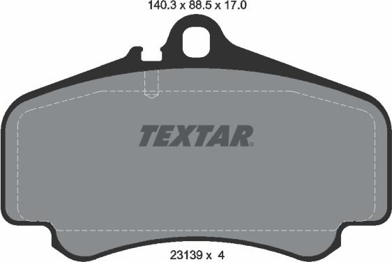 Textar 2313901 - Bremžu uzliku kompl., Disku bremzes www.autospares.lv