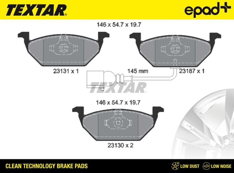 Textar 2313101CP - Тормозные колодки, дисковые, комплект www.autospares.lv