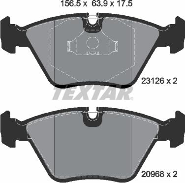 Textar 2312601 - Brake Pad Set, disc brake www.autospares.lv